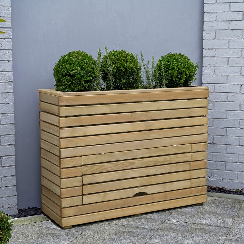 Linear Planter - Tall with Storage (Home Delivery)