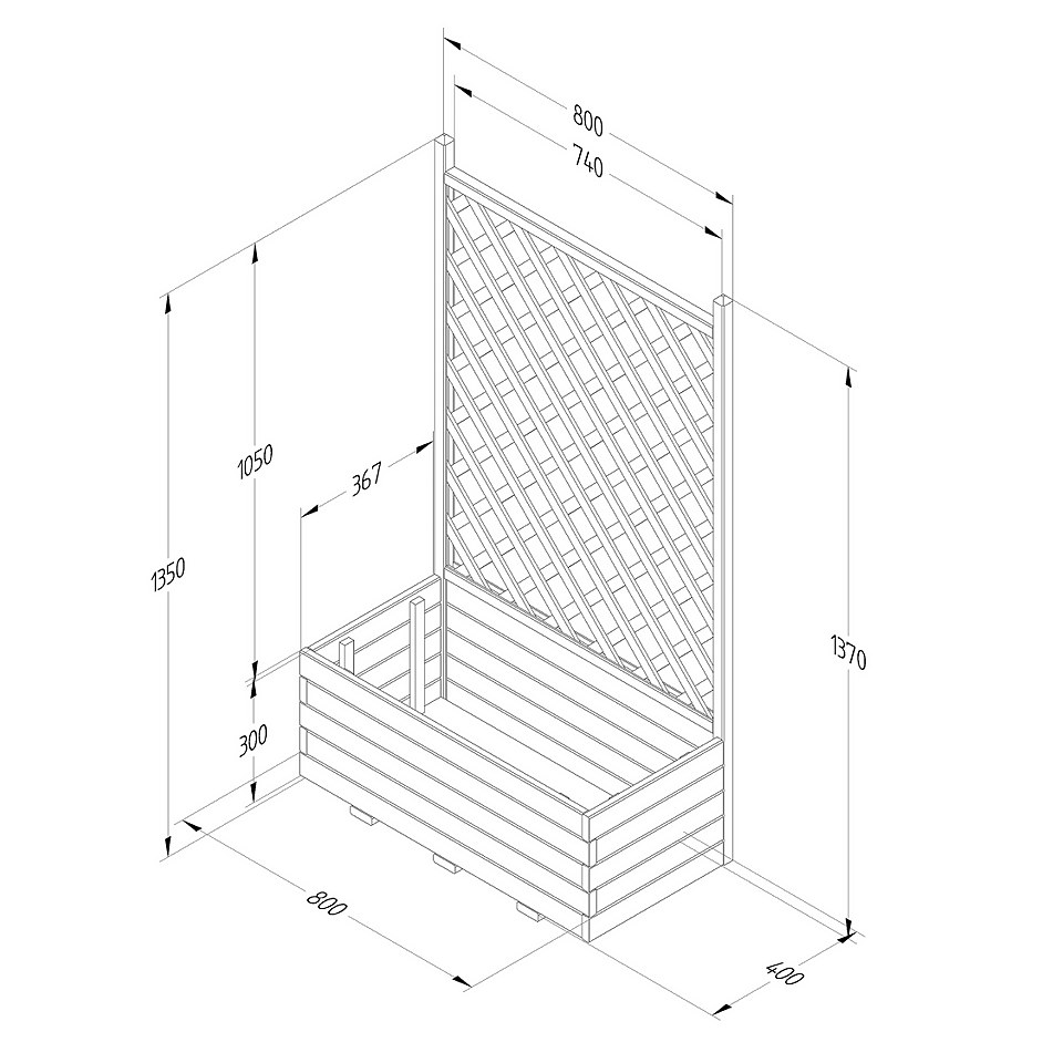 Trellis Planter (Home Delivery) Homebase