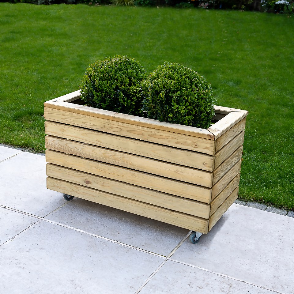 Linear Planter - Double with Wheels (Home Delivery)