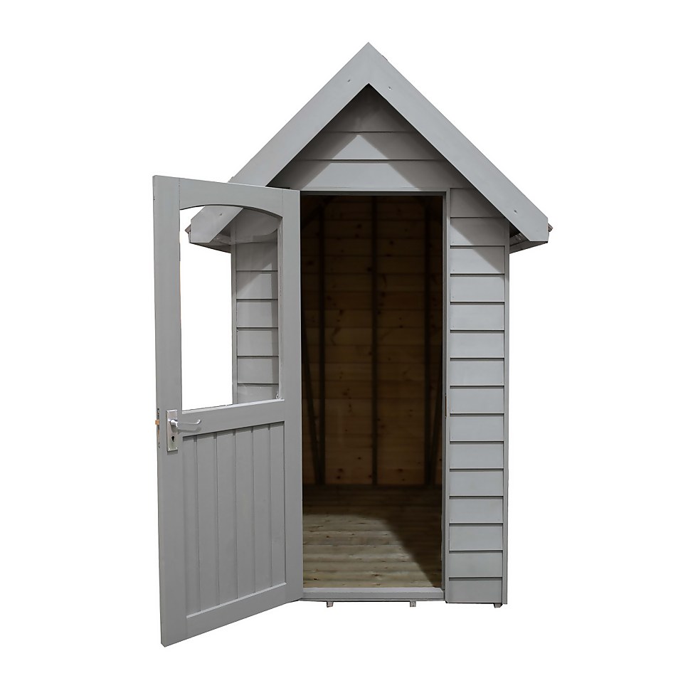 Redwood Lap Forest Retreat 6x4 Apex Shed - Grey - (Installed)