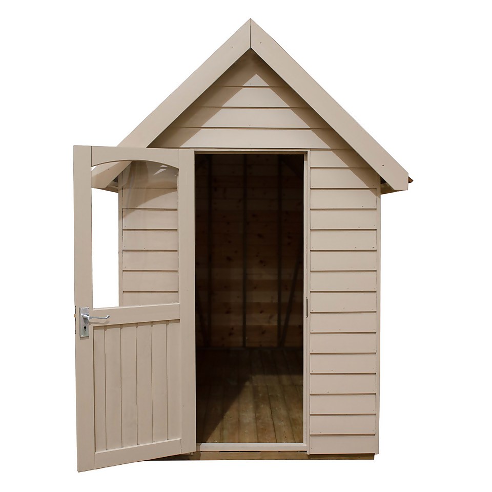 Redwood Lap Forest Retreat 8x5 Apex Shed - Cream - (Installed)