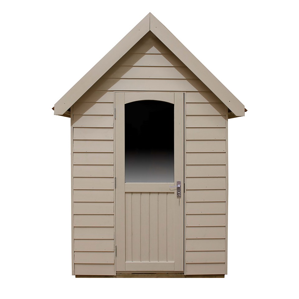 Redwood Lap Forest Retreat 8x5 Apex Shed - Cream - (Installed)