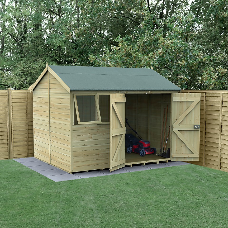 Timberdale 10x8 Reverse Apex Shed - Double Door (Home Delivery)