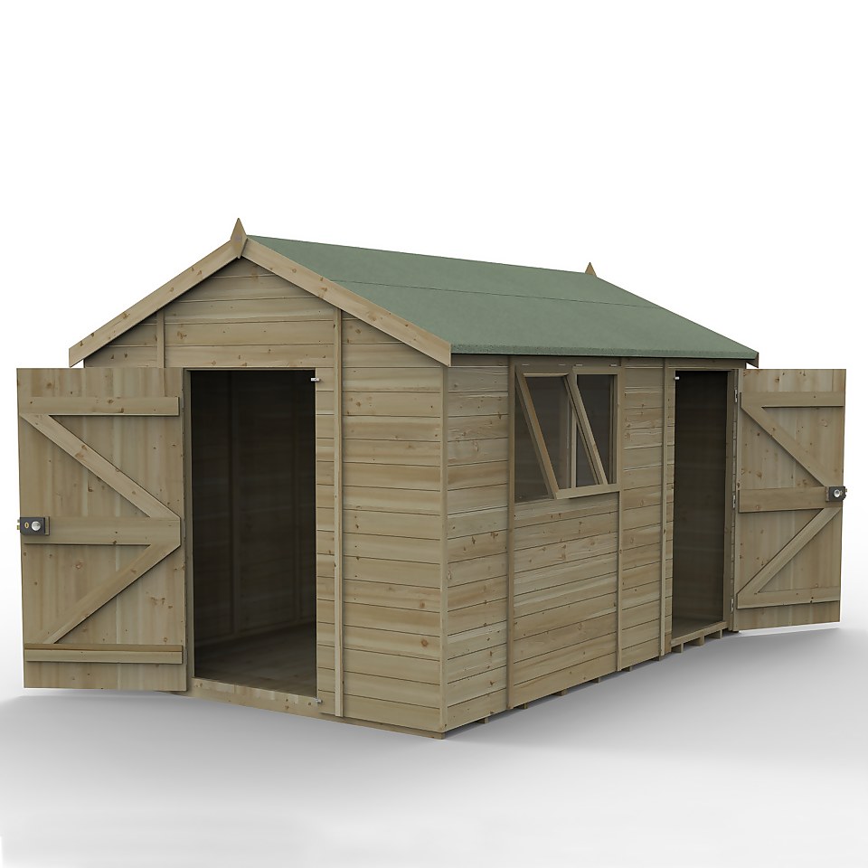 Timberdale 12x8 Apex Shed - Combo (Home Delivery)