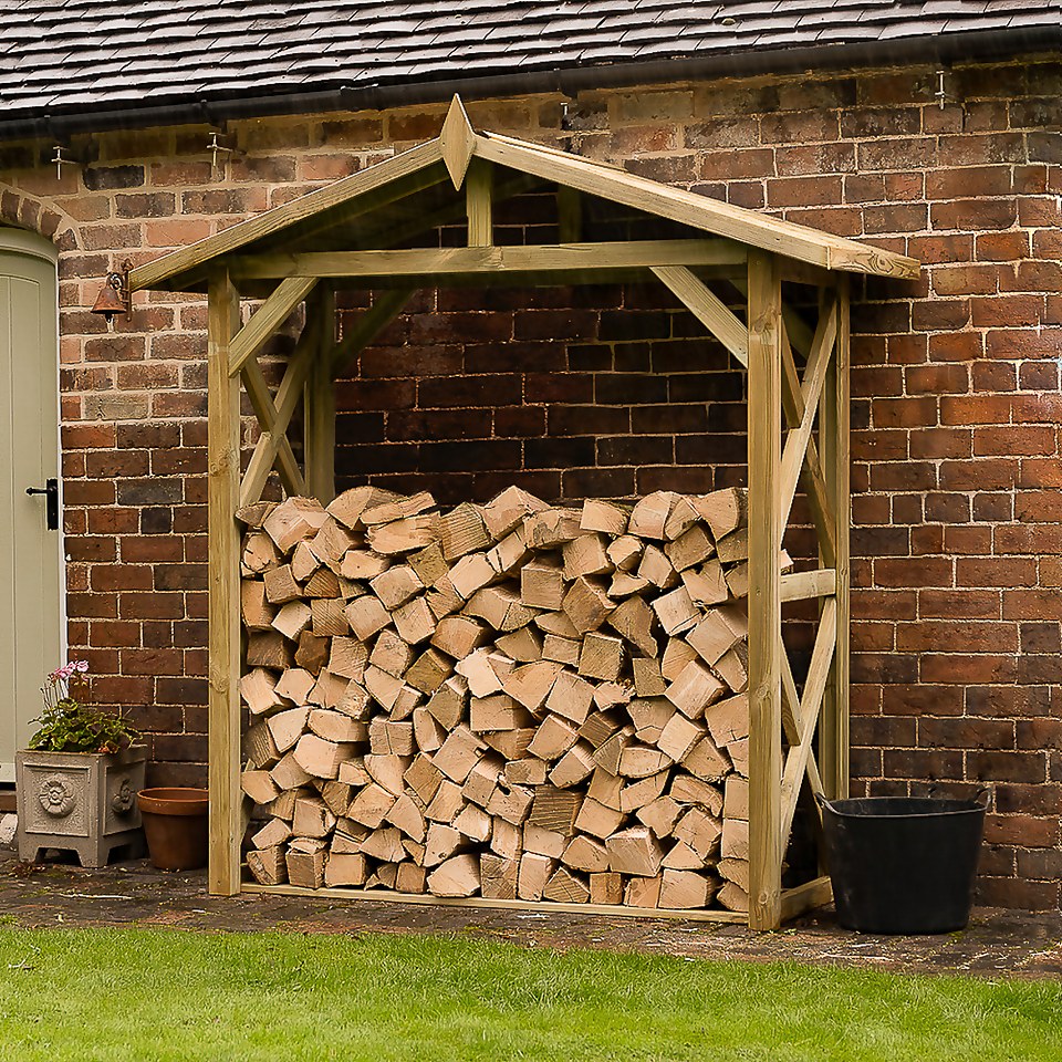 Large Apex Wall Log Store (Home Delivery)