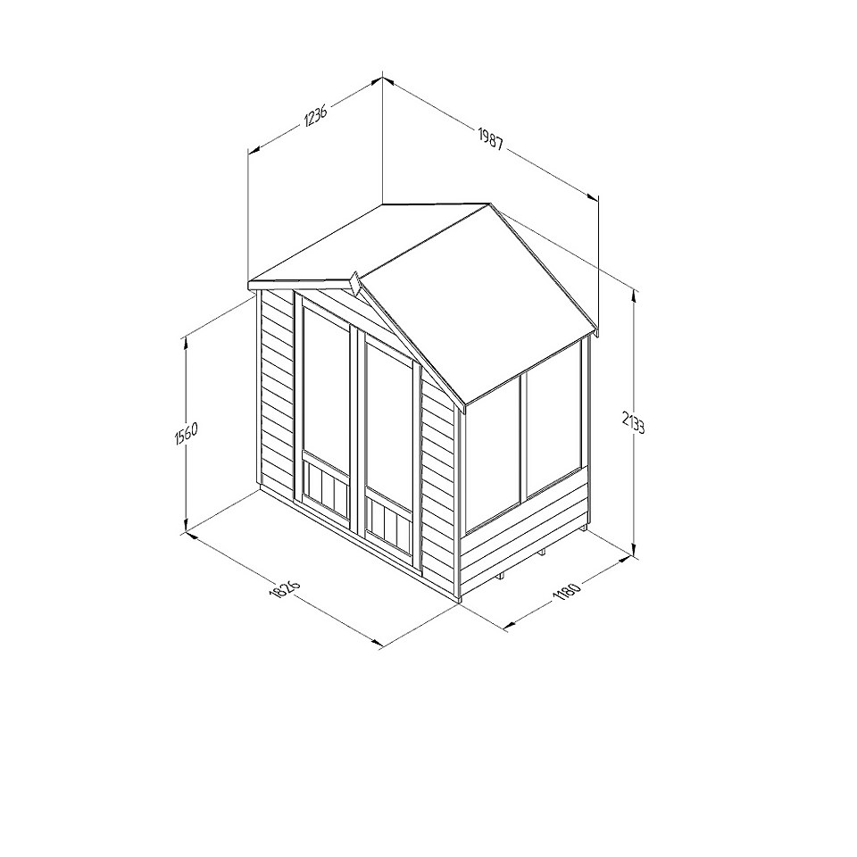Oakley Overlap  Apex Summerhouse 6x4 (Home Delivery)