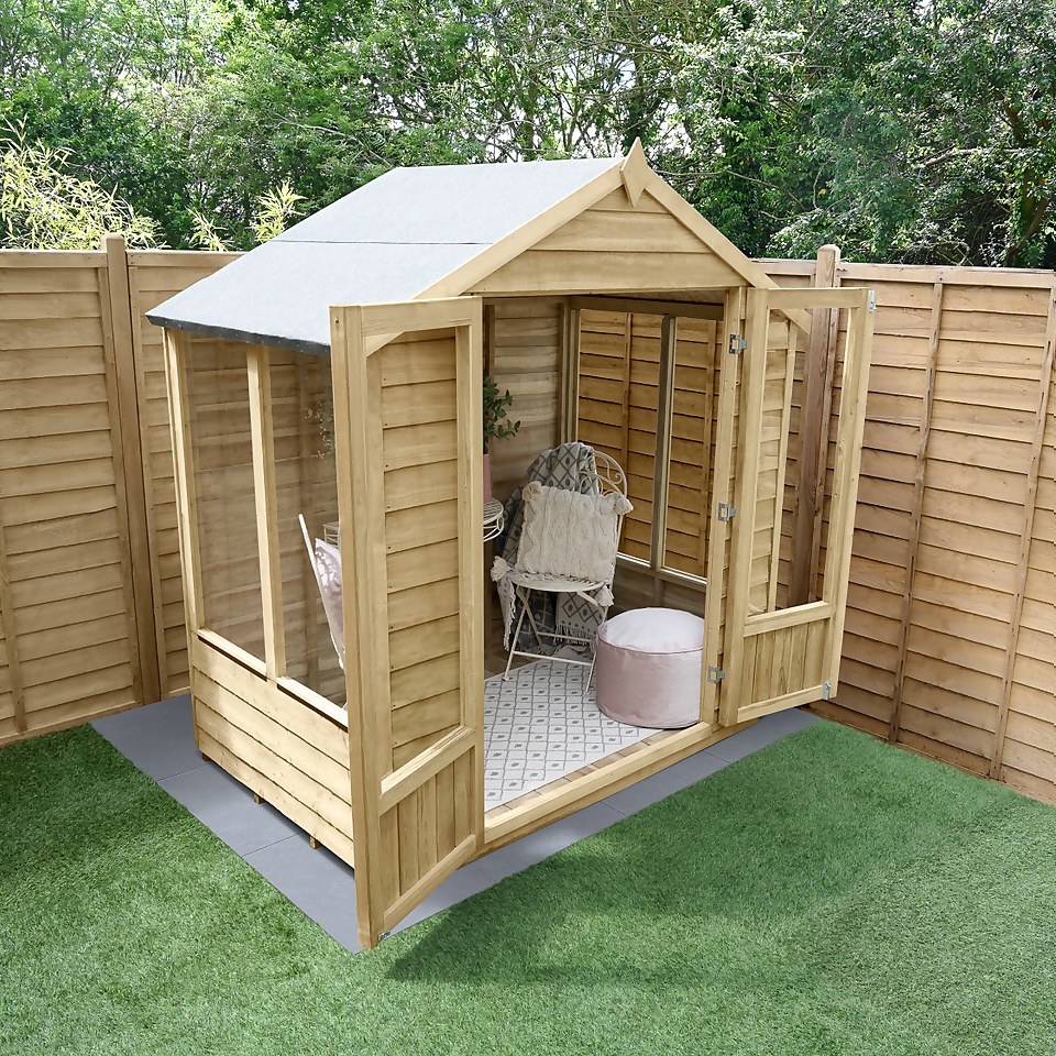 Oakley Overlap  Apex Summerhouse 6x4 (Home Delivery)