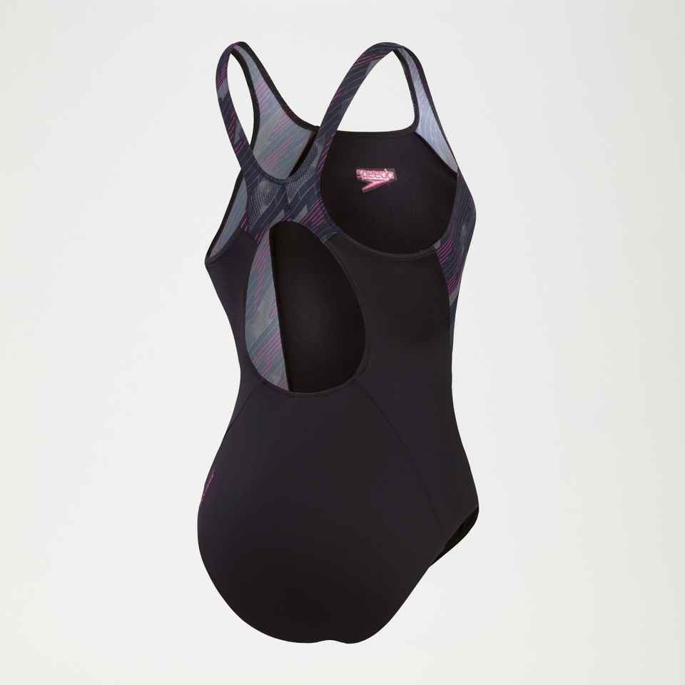 Women's HyperBoom Muscleback Swimsuit Black/Pink