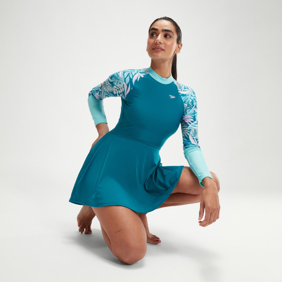 Langarm-Badekleid für Damen