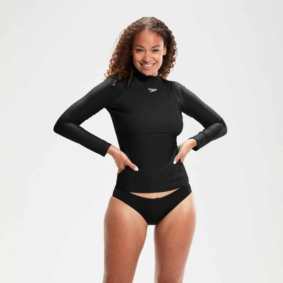 Women's Long Sleeve Rash Top Black