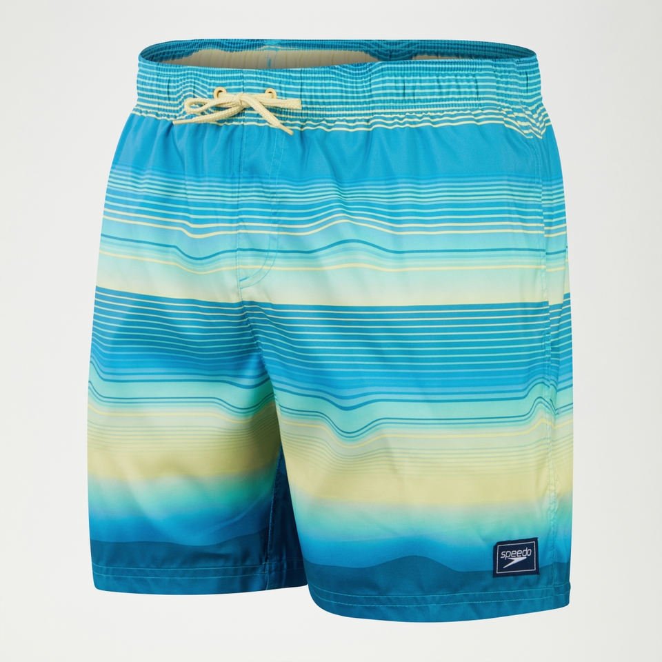Men's Placement Leisure 16'' Swim Shorts Blue/Yellow