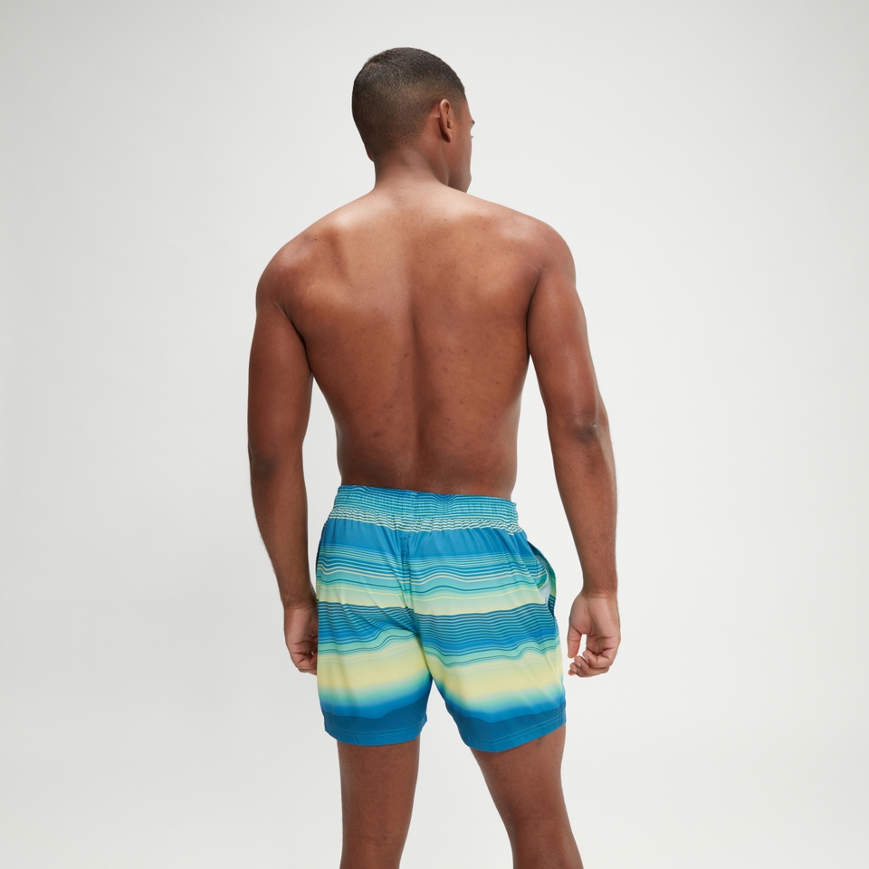 Men's Placement Leisure 16'' Swim Shorts Blue/Yellow