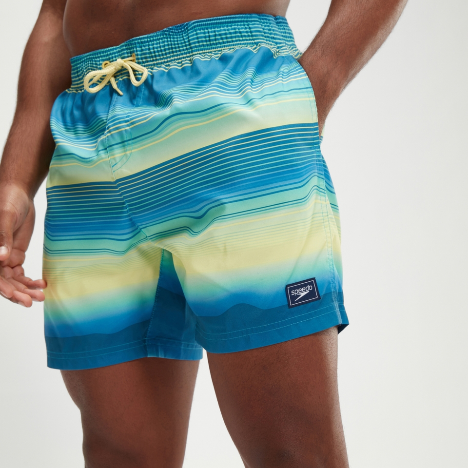 Men's Placement Leisure 16'' Swim Shorts Blue/Yellow