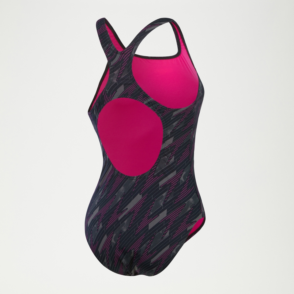 Women's HyperBoom Medalist Swimsuit Black/Pink