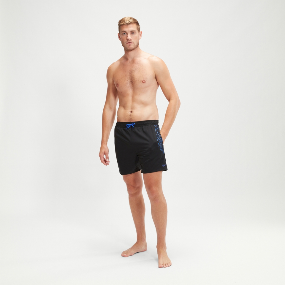 Xpress Lite-Schwimmshorts 40 cm für Herren Schwarz/Blau