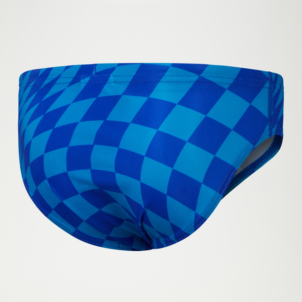 Jungen Club Training Badehose mit digitalem Allover-Print, 6,5 cm Blau