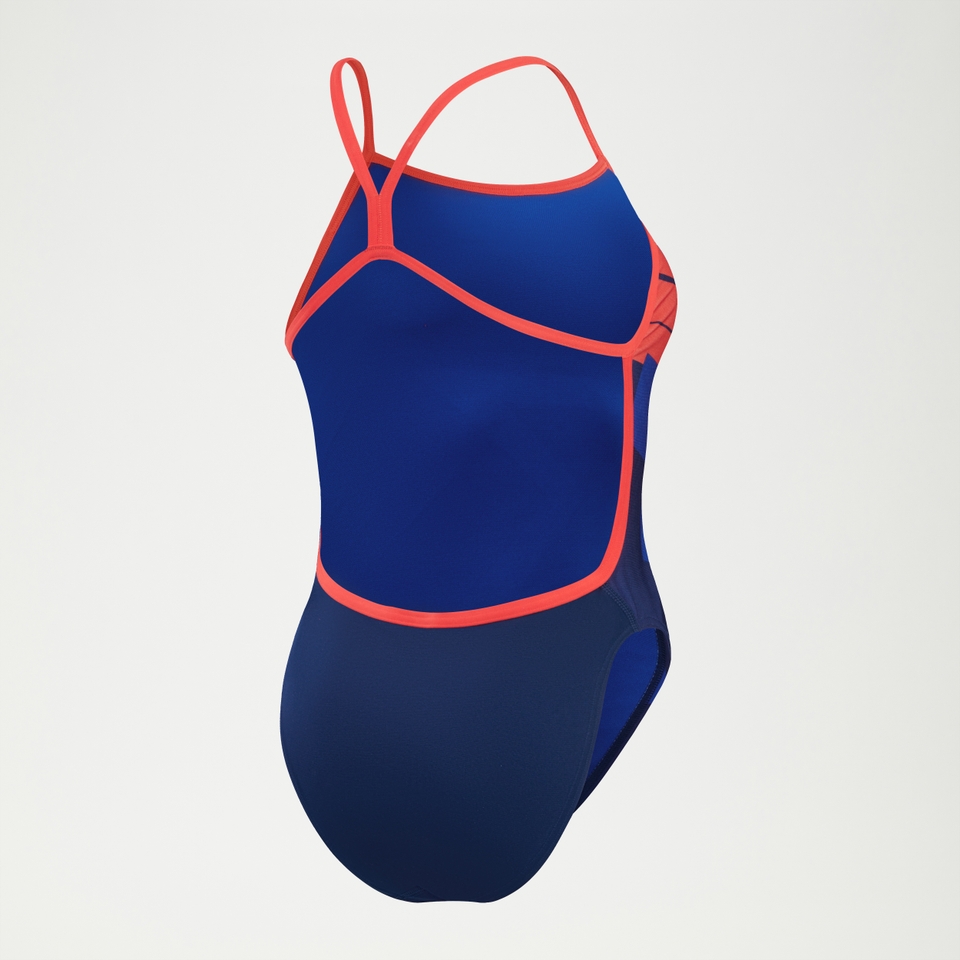 Maillot de bain Club Training femme Placement Digital SuperStar Bleu/rouge