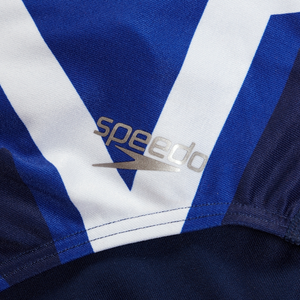 Maillot de bain Club Training femme Placement Digital SuperStar Bleu/rouge