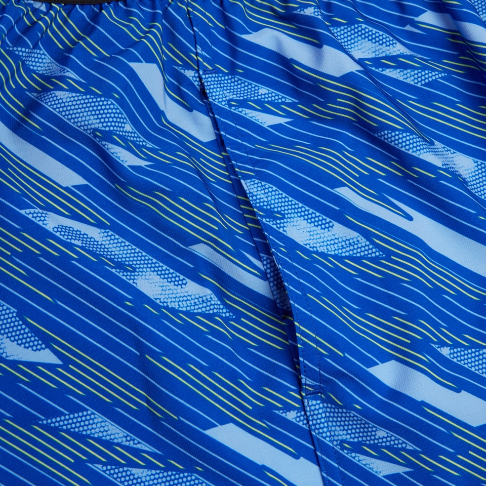 Men's Hyper Boom Band Printed 16'' Swim Shorts Blue/Yellow