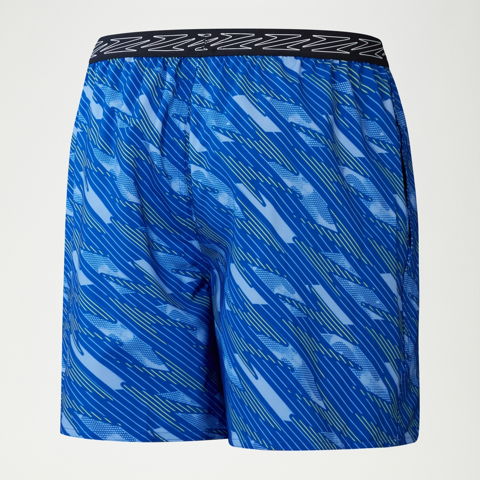 Men's Hyper Boom Band Printed 16'' Swim Shorts Blue/Yellow