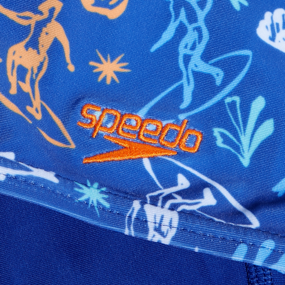 Digital All-Over-Schwimmhose mit V-Cut für Jungen Blau
