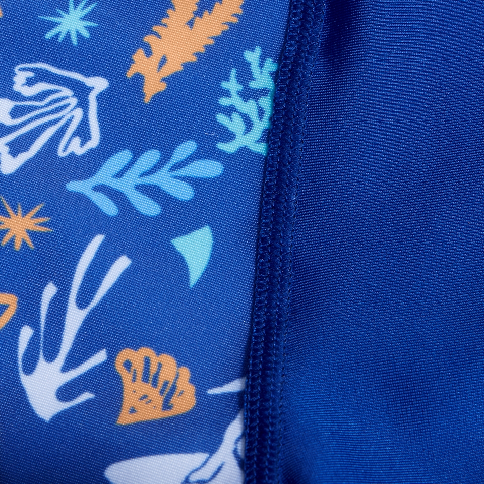 Digital All-Over-Schwimmhose mit V-Cut für Jungen Blau