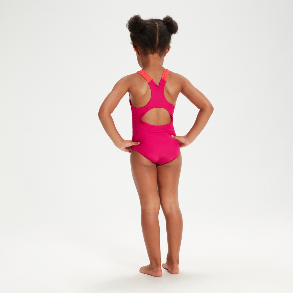 【おすすめ】 Swim to Learn Girls Medalist Pink/Coral Swimsuit ハイヒール+パンプス