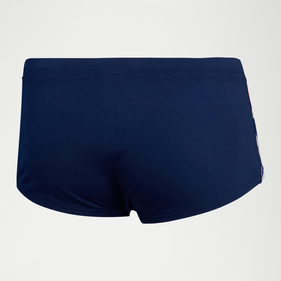 Herren Club Training Badehose mit digitalem Print, 17 cm Blau