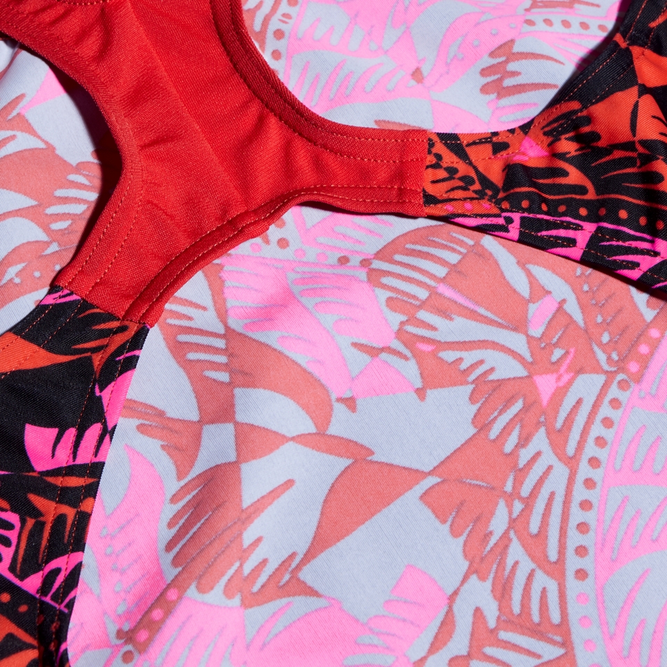 Girls Digital Allover Splashback Swimsuit Black/Red Girls Digital Allover Splashback Swimsuit Black/Red