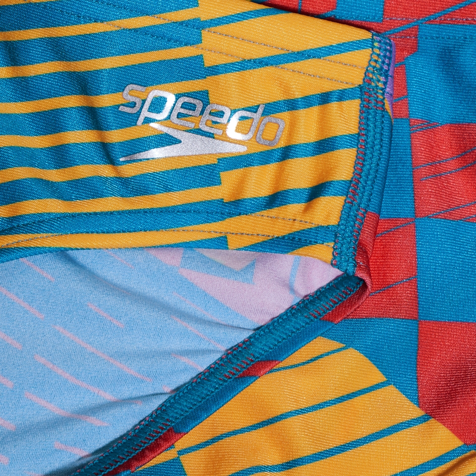 Boys Club Training 6.5cm Allover Digital Brief Red/Yellow/Blue