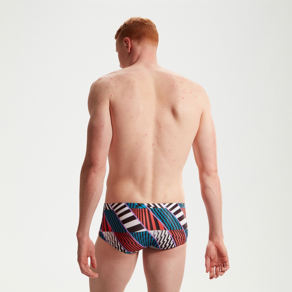Slip de bain homme Club Training 13,5 cm Allover Bleu/blanc/rouge