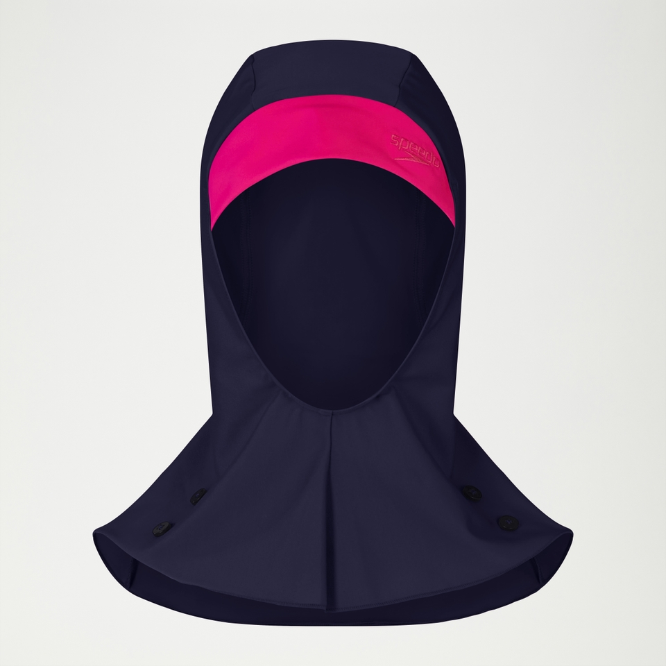 Diskreter 3-teiliger Badeanzug für Mädchen Marineblau/Pink