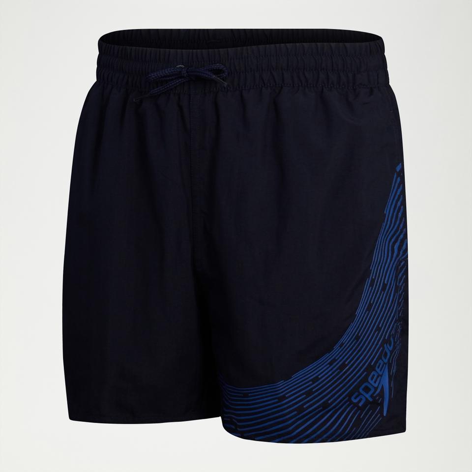 Medley Logo-Aquashorts 38 cm für Jungen Marineblau/Blau