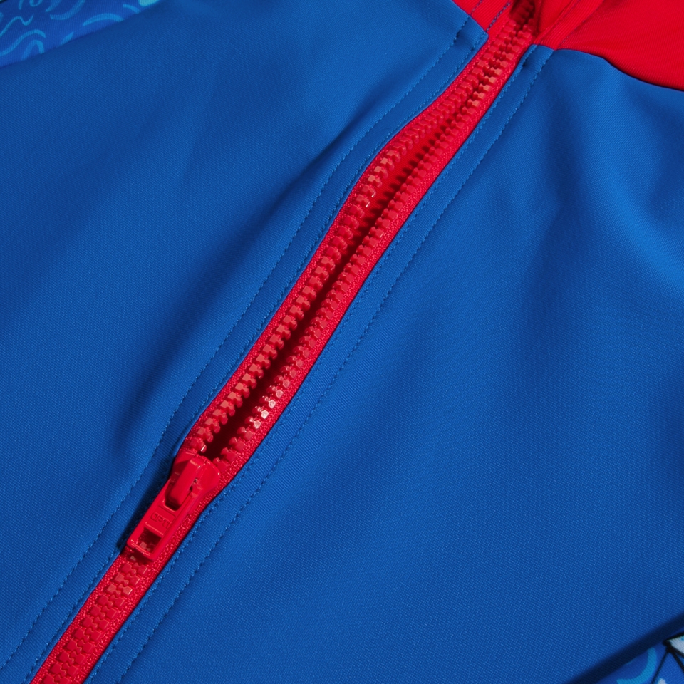 Bedruckter All-in-One-Sunsuit für Jungen Blau/Rot