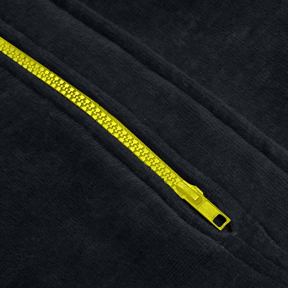 Handtuch-Schwimm-Poncho für Erwachsene Schwarz/Gelb