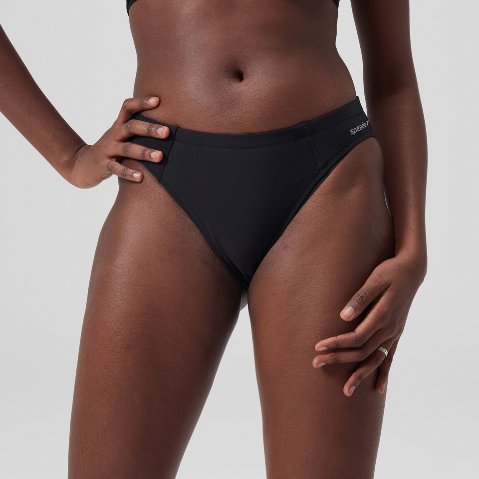 Women's Solid Classic Bikini Bottom Black