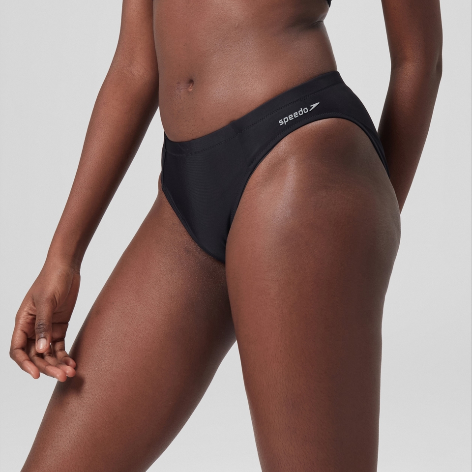 Women's Solid Classic Bikini Bottom Black