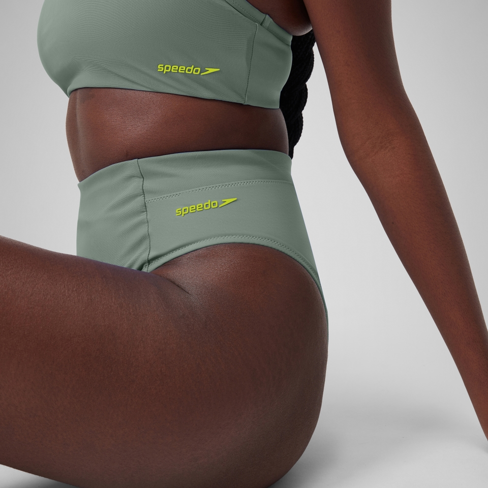 Women's Solid High Waist Bottom Green