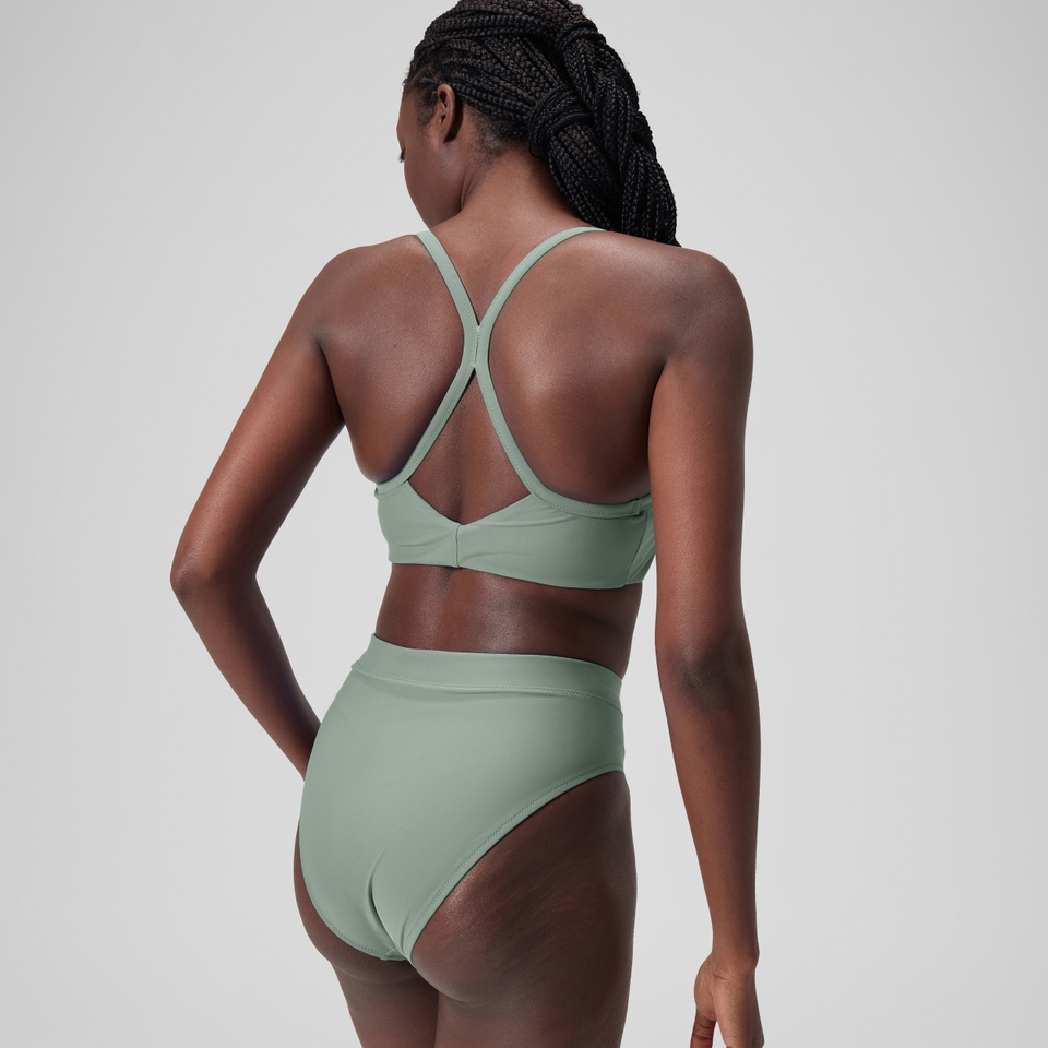 Women's Solid High Waist Bottom Green