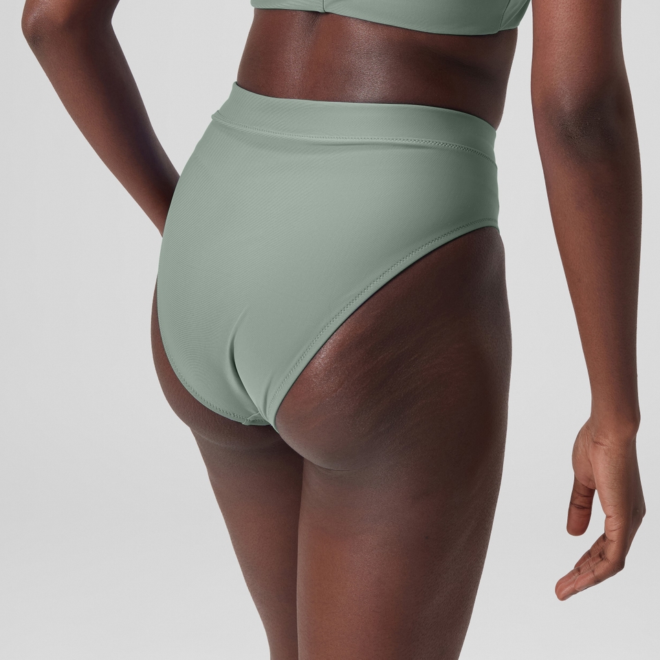 Women's Solid High Waist Bottom Green