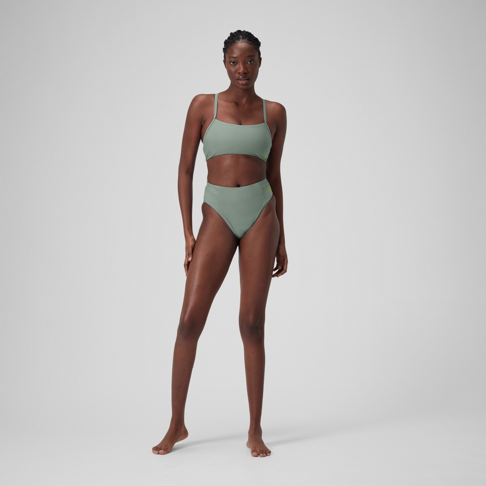 Women's Solid High Waist Bottom Green
