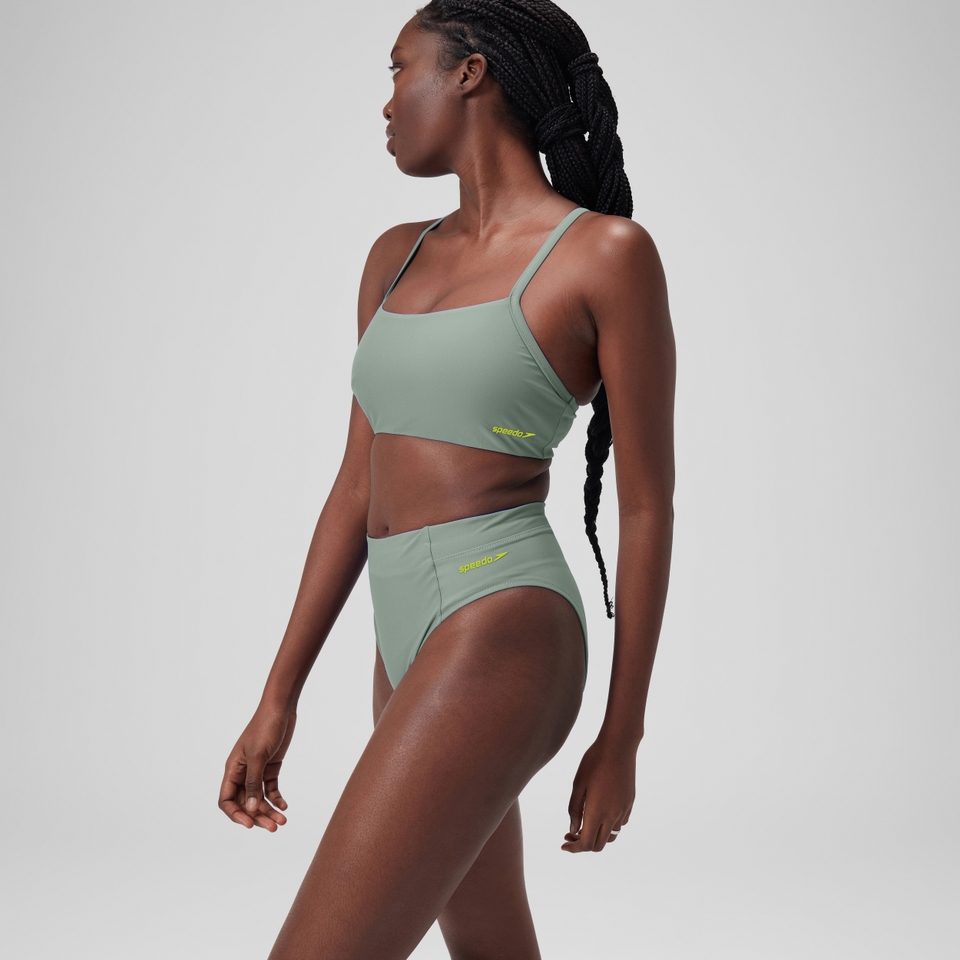 Women's Solid High Waist Bottom Green