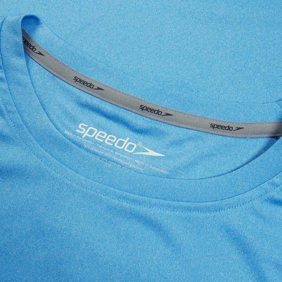 Men's Short Sleeve Graphic Swim Rashguard Blue