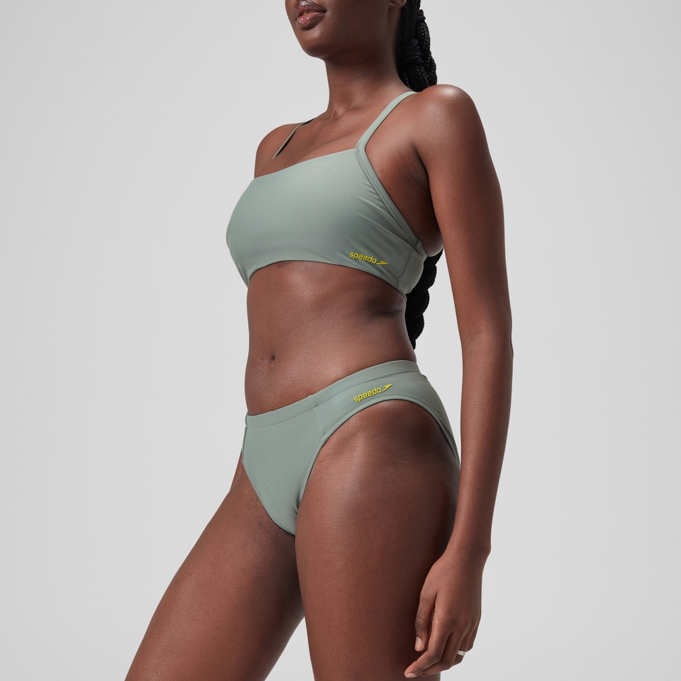 Women's Solid Classic Bikini Bottom Green