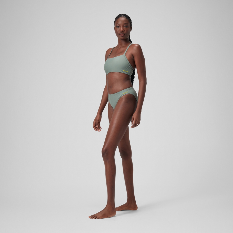 Women's Solid Classic Bikini Bottom Green