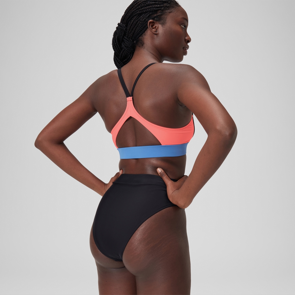 Women's Solid High Waisted Bikini Bottom Dark Grey