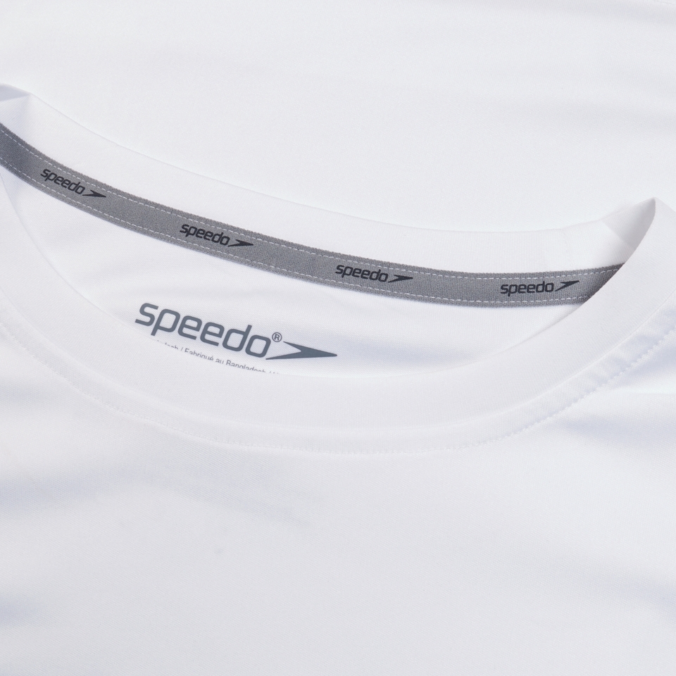 Men's Short Sleeve Graphic Swim Shirt White/Blue