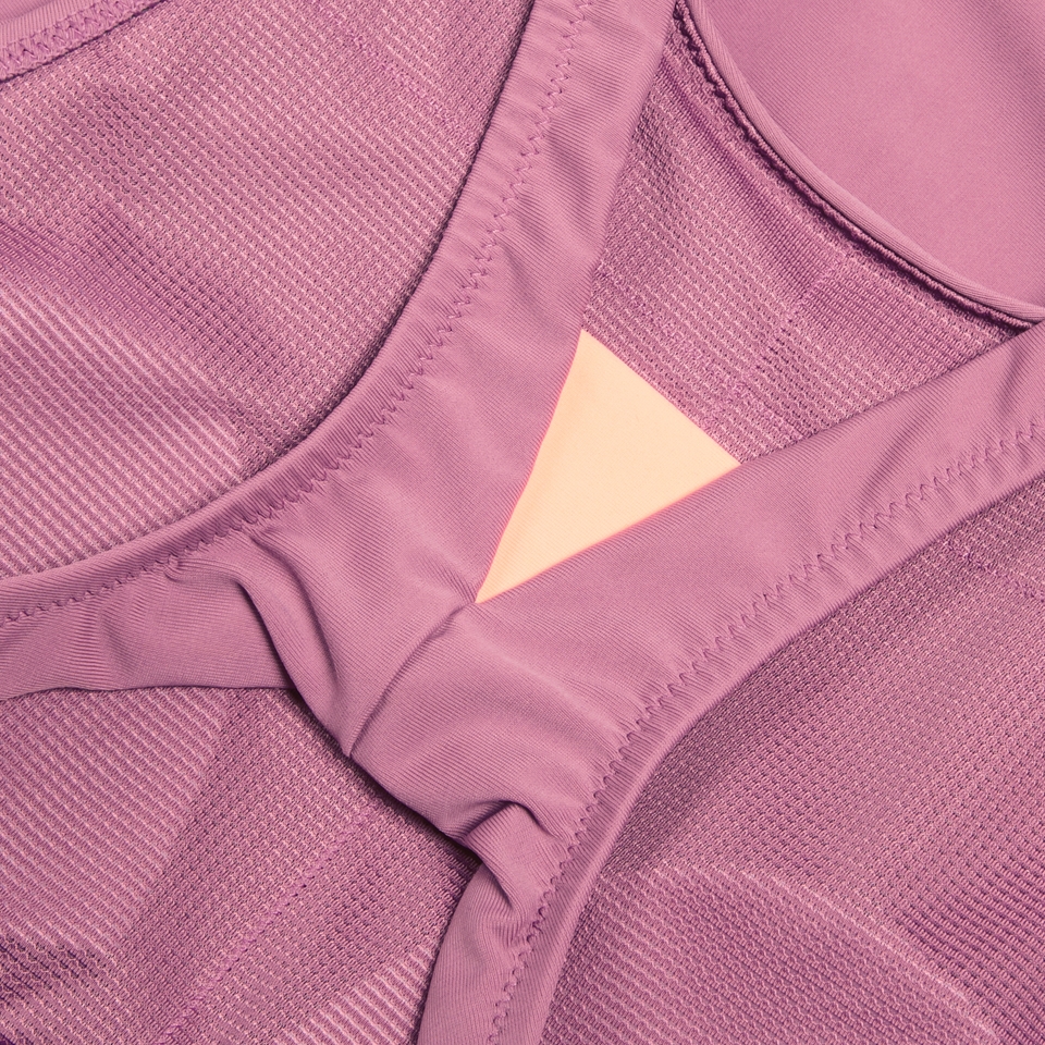 Maillot de bain uni ras de cou Femme Rose
