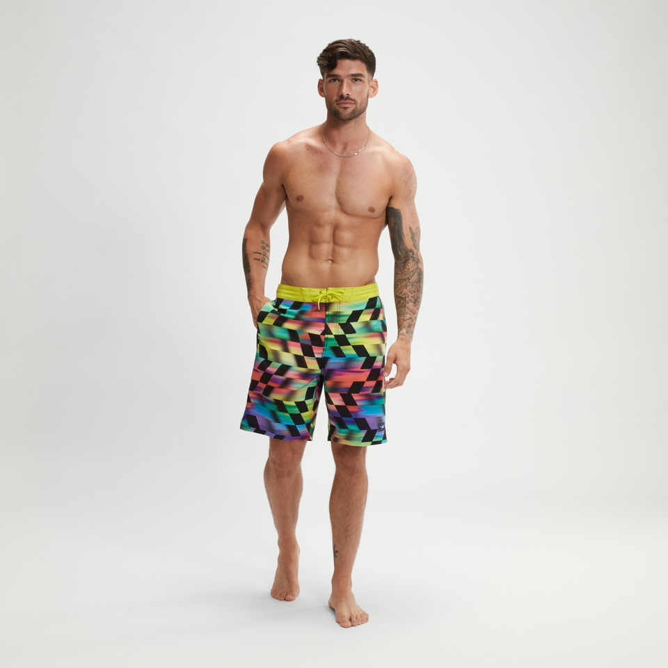 Men's Print Bondi Basin 20'' Swim Shorts Green/Red