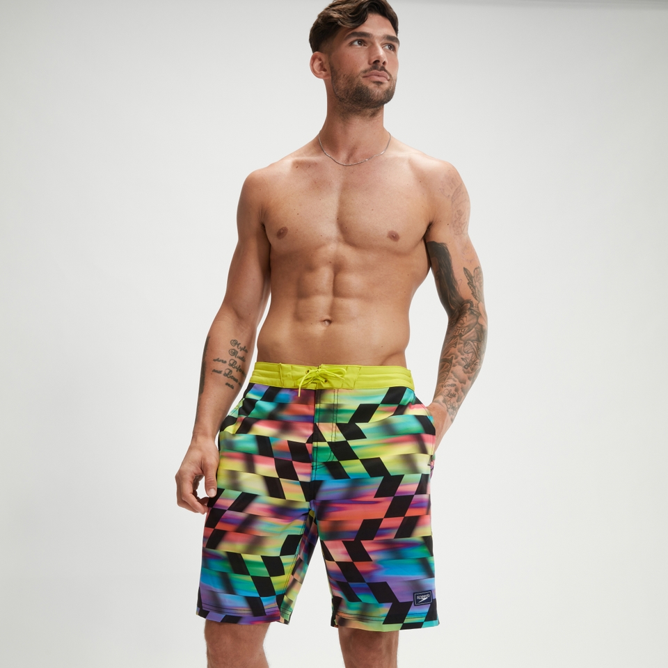 Men's Print Bondi Basin 20'' Swim Shorts Green/Red